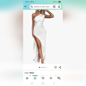 Elegant White Satin Wedding Dress. NEW- NEVER WORN!